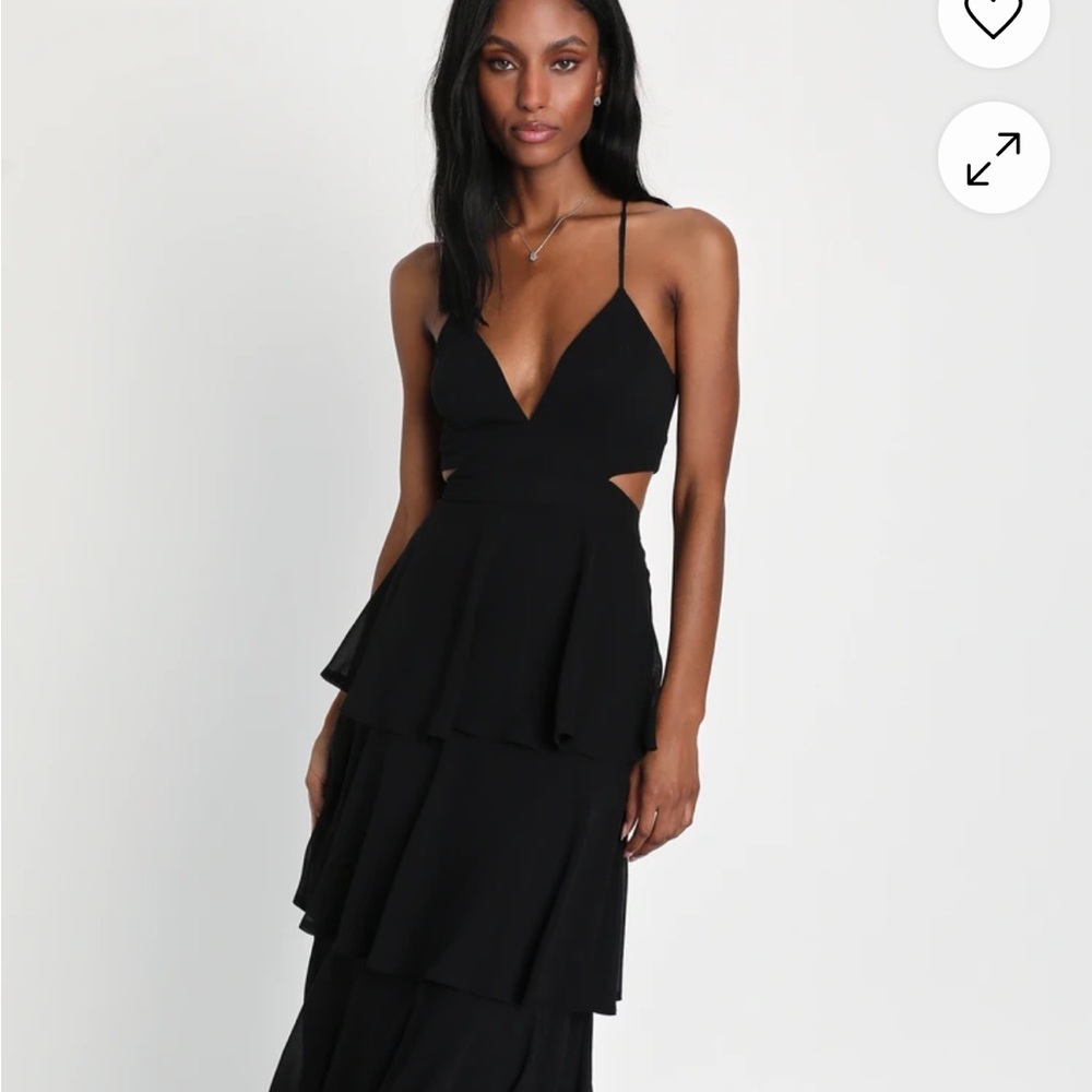 Black Tiered Maxi Dress